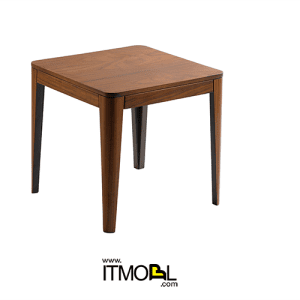 میز عسلی مربع یک تکه پایه گردویی مدل ST10